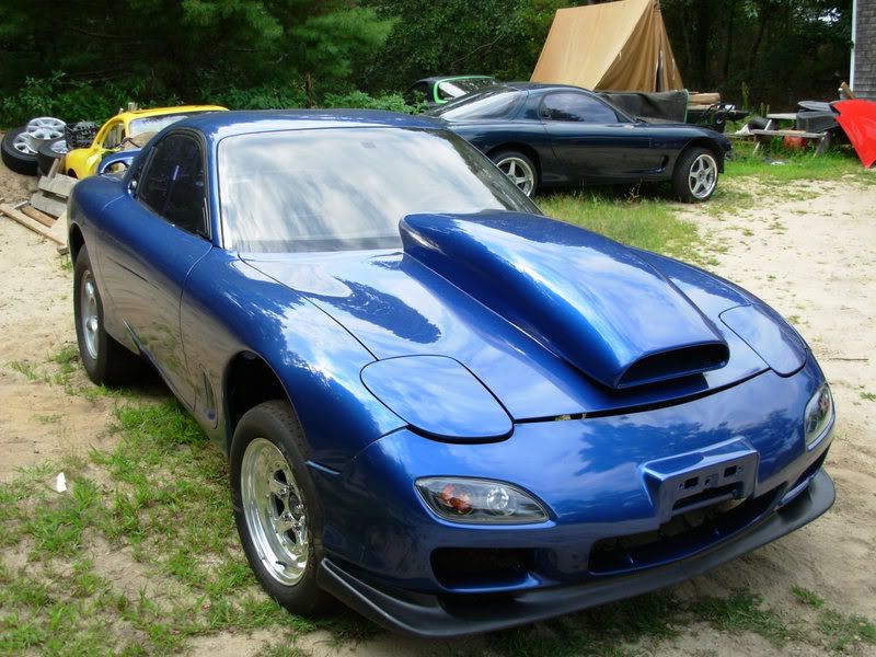 93 RX7 Drag chassis 6.0L powerglide 8.5 Cert Cage 99 Spec Arrival Blue